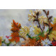 Bead Embroidery Kit on Art Canvas "Autumn bunch of flowers"