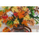 Bead Embroidery Kit on Art Canvas "Autumn bunch of flowers"