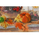 Bead Embroidery Kit on Art Canvas "Autumn bunch of flowers"