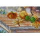 Bead Embroidery Kit on Art Canvas "Autumn bunch of flowers"