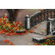 Bead Embroidery Kit on Art Canvas "Gold of Autumn"