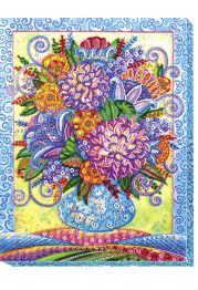 Bead Embroidery Kit on Art Canvas "Summer palette"