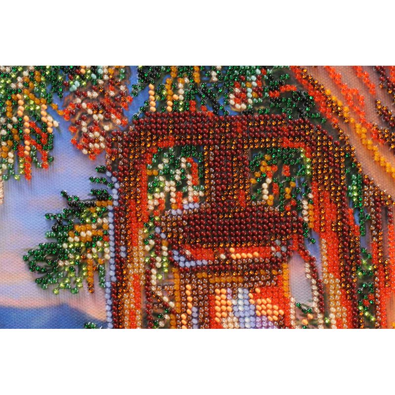Bead Embroidery Kit on Art Canvas "High tea"