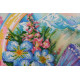 Bead Embroidery Kit on Art Canvas "Summer water colors-1"
