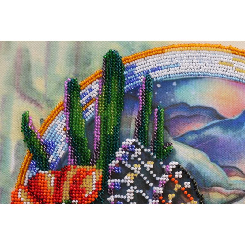 Bead Embroidery Kit on Art Canvas "Summer water colors-2"
