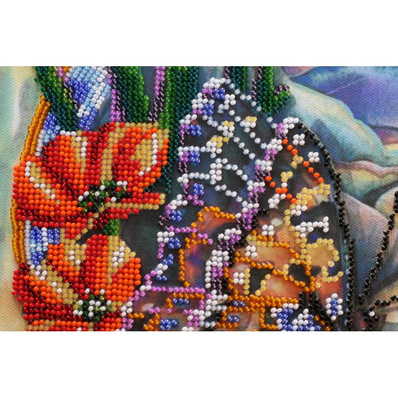 Bead Embroidery Kit on Art Canvas "Summer water colors-2"