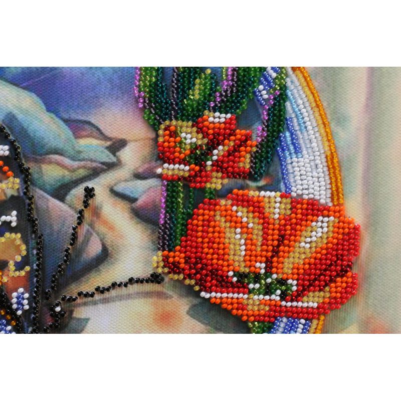 Bead Embroidery Kit on Art Canvas "Summer water colors-2"