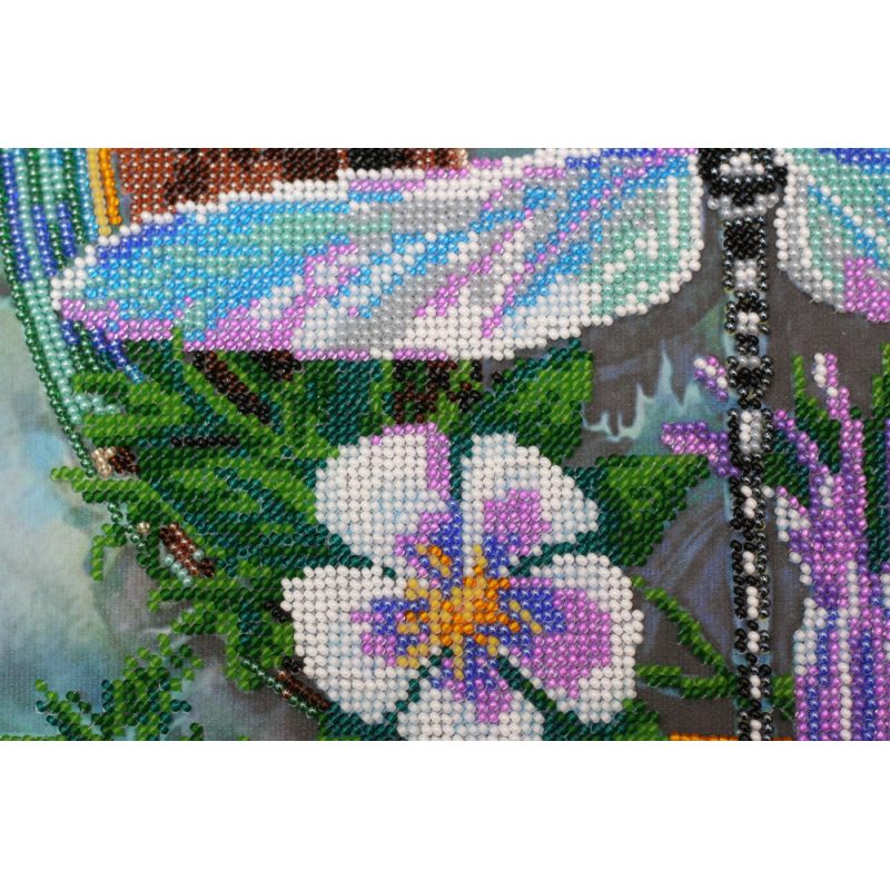 Bead Embroidery Kit on Art Canvas "Summer water colors-3"