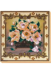 Bead Embroidery Kit on Art Canvas "Ballad about flowers"