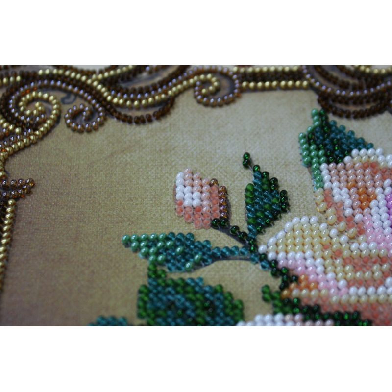 Bead Embroidery Kit on Art Canvas "Ballad about flowers"