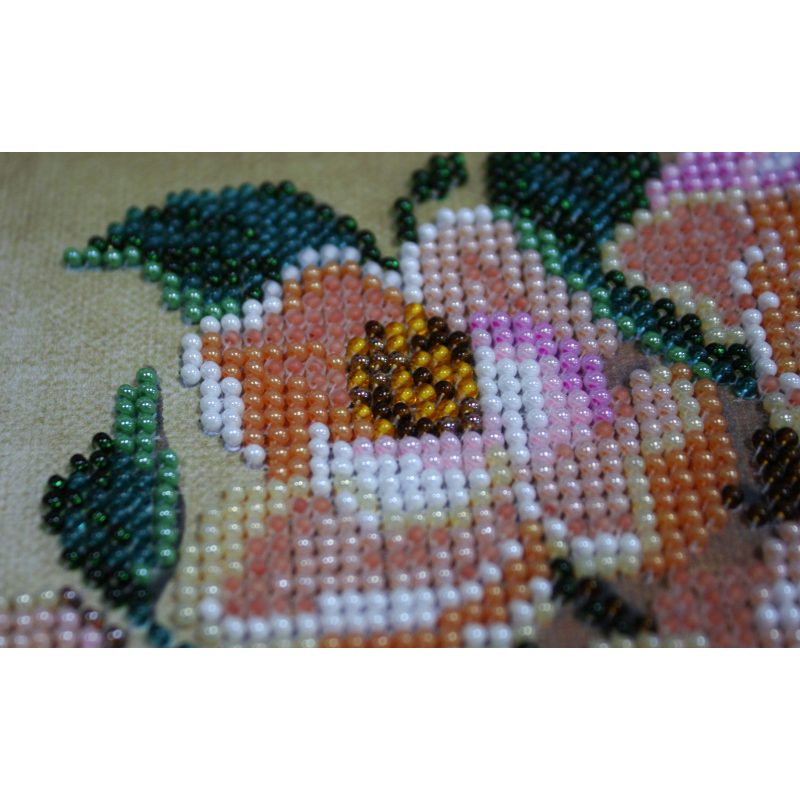 Bead Embroidery Kit on Art Canvas "Ballad about flowers"