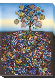 Bead Embroidery Kit on Art Canvas "Money Tree"