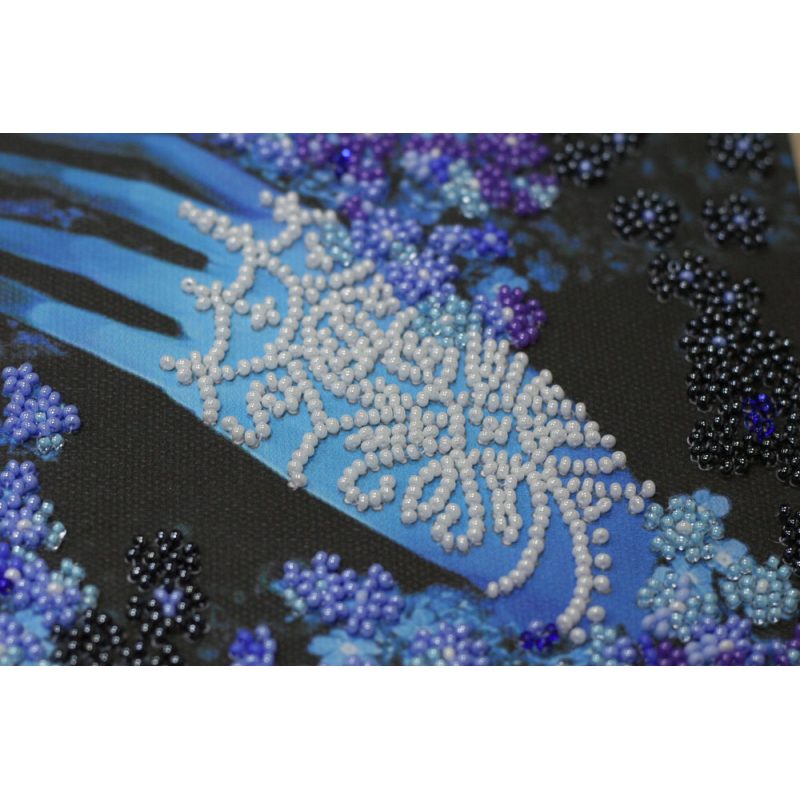 Bead Embroidery Kit on Art Canvas "Hide and Seek"