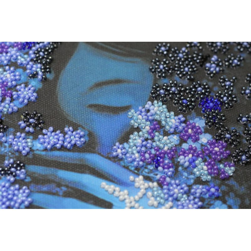 Bead Embroidery Kit on Art Canvas "Hide and Seek"