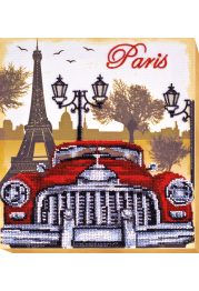 Bead Embroidery Kit on Art Canvas "Red and black"