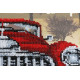 Bead Embroidery Kit on Art Canvas "Red and black"