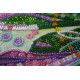 Bead Embroidery Kit on Art Canvas "Sparks over the lake"
