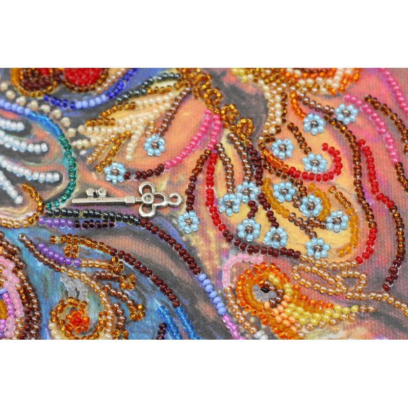 Bead Embroidery Kit on Art Canvas "Talismans of happiness"