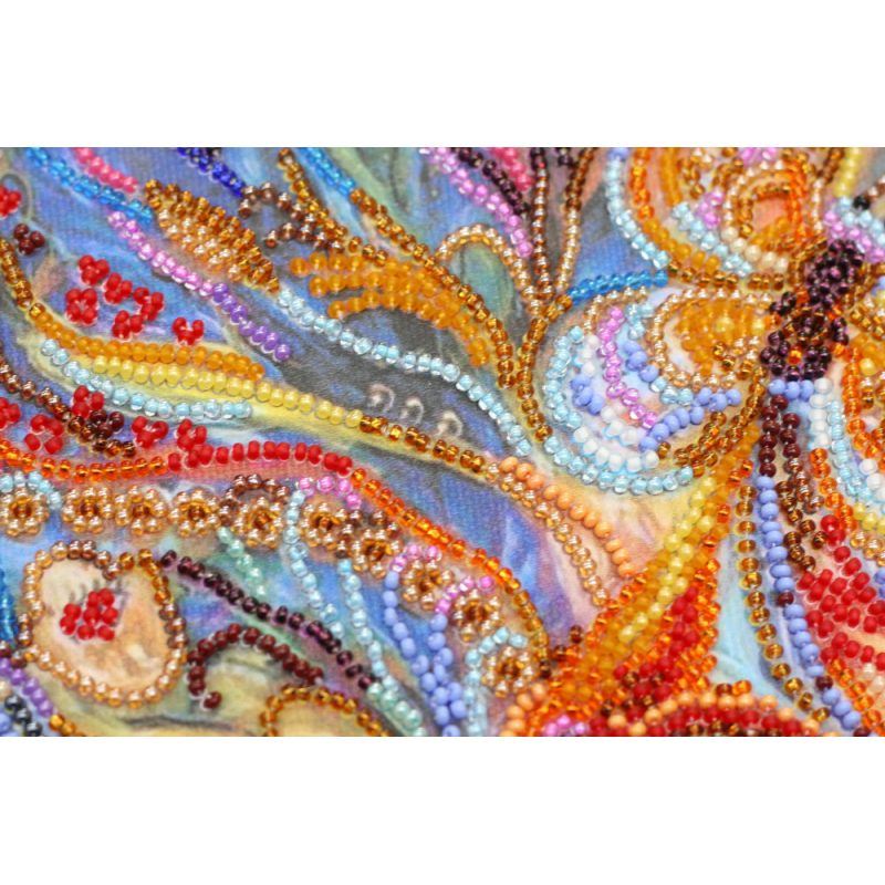 Bead Embroidery Kit on Art Canvas "Talismans of happiness"
