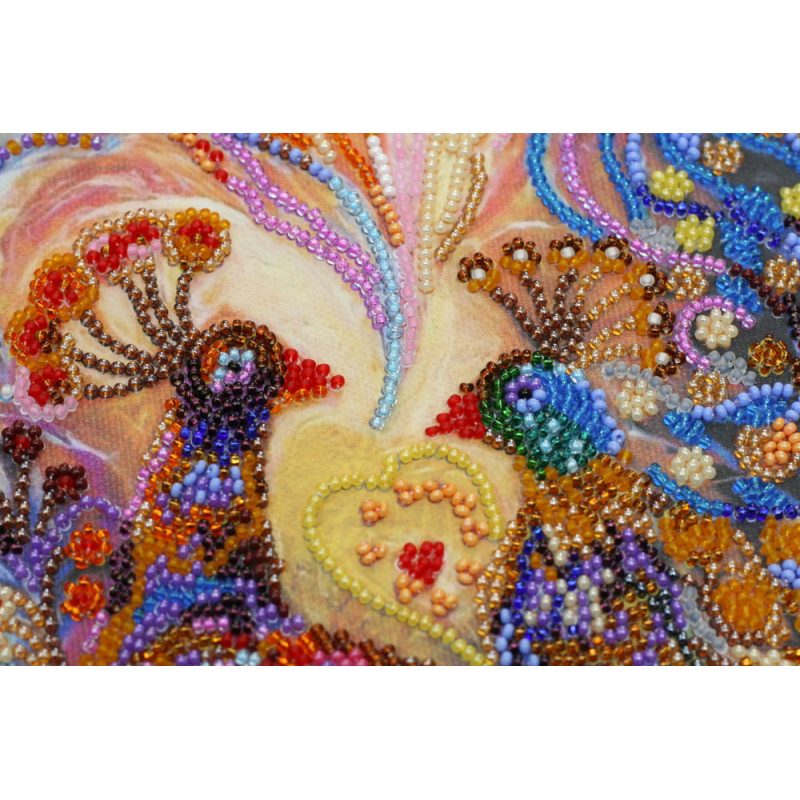 Bead Embroidery Kit on Art Canvas "Talismans of happiness"