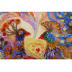 Bead Embroidery Kit on Art Canvas "Talismans of happiness"