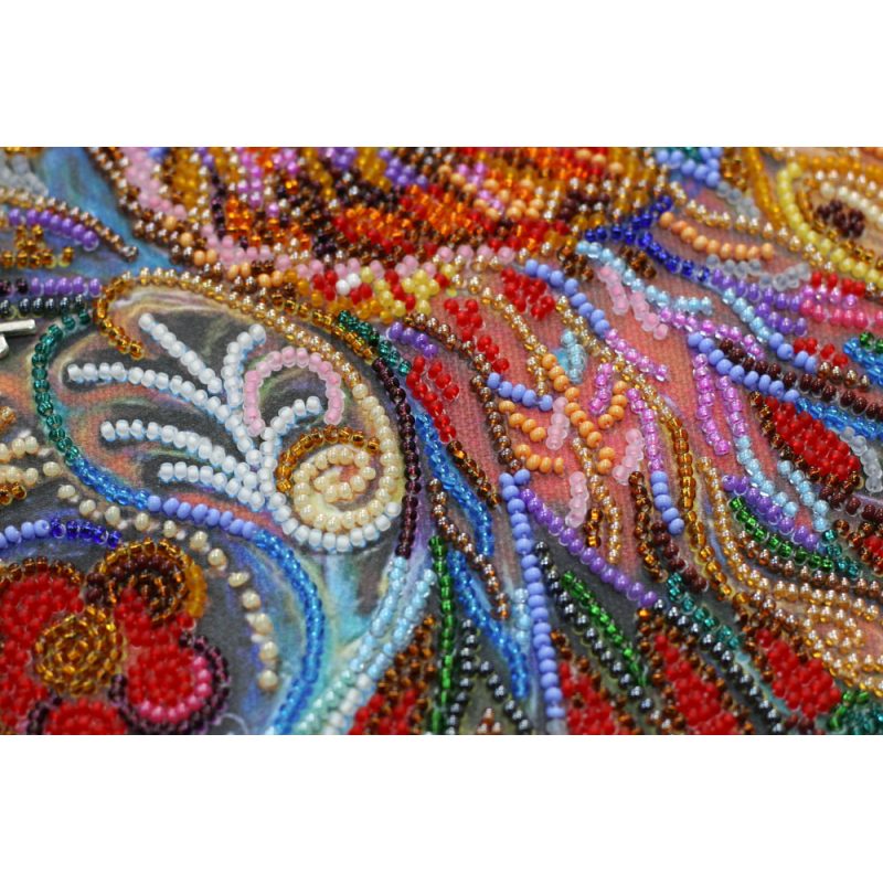 Bead Embroidery Kit on Art Canvas "Talismans of happiness"
