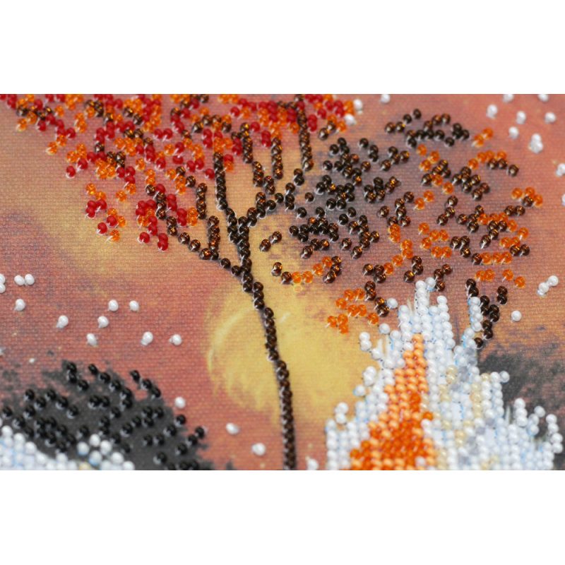 Bead Embroidery Kit on Art Canvas "Fluffy fog"