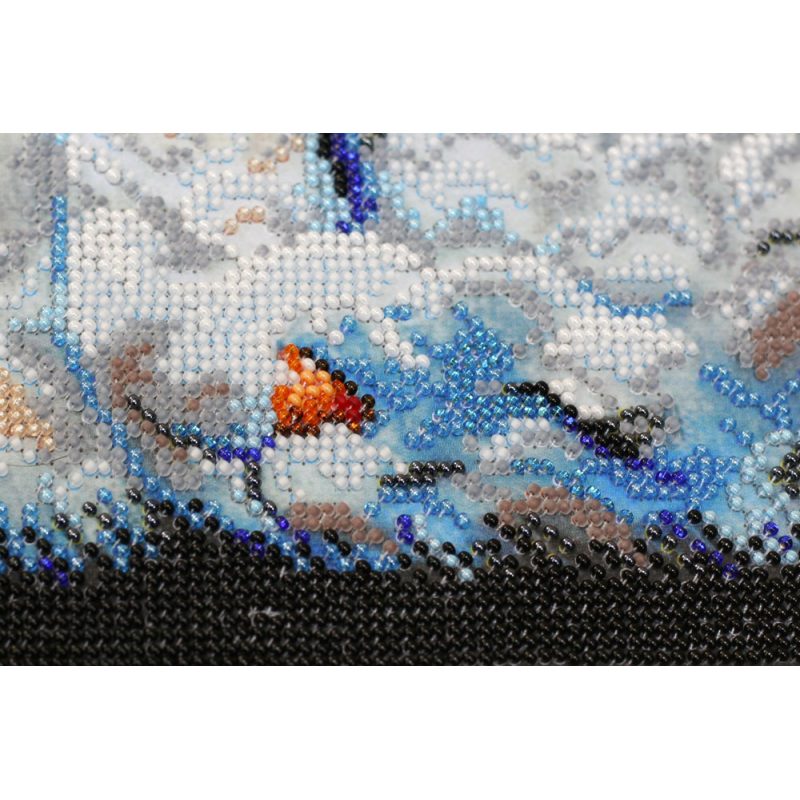 Bead Embroidery Kit on Art Canvas "Fluffy fog"