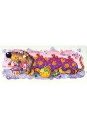 Bead Embroidery Kit on Art Canvas "Sweet tooth"