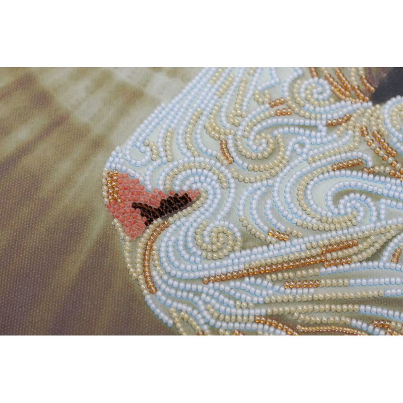 Bead Embroidery Kit on Art Canvas "Latte"