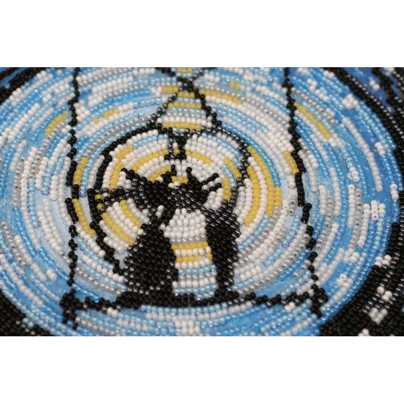 Bead Embroidery Kit on Art Canvas "Night rendezvous"
