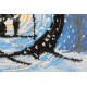 Bead Embroidery Kit on Art Canvas "Night rendezvous"