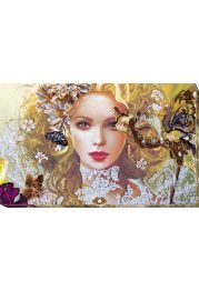Bead Embroidery Kit on Art Canvas "A stranger"
