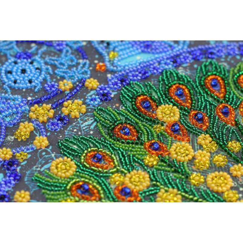 Bead Embroidery Kit on Art Canvas "Magic gramophone"