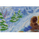 Bead Embroidery Kit on Art Canvas "Rush sled"