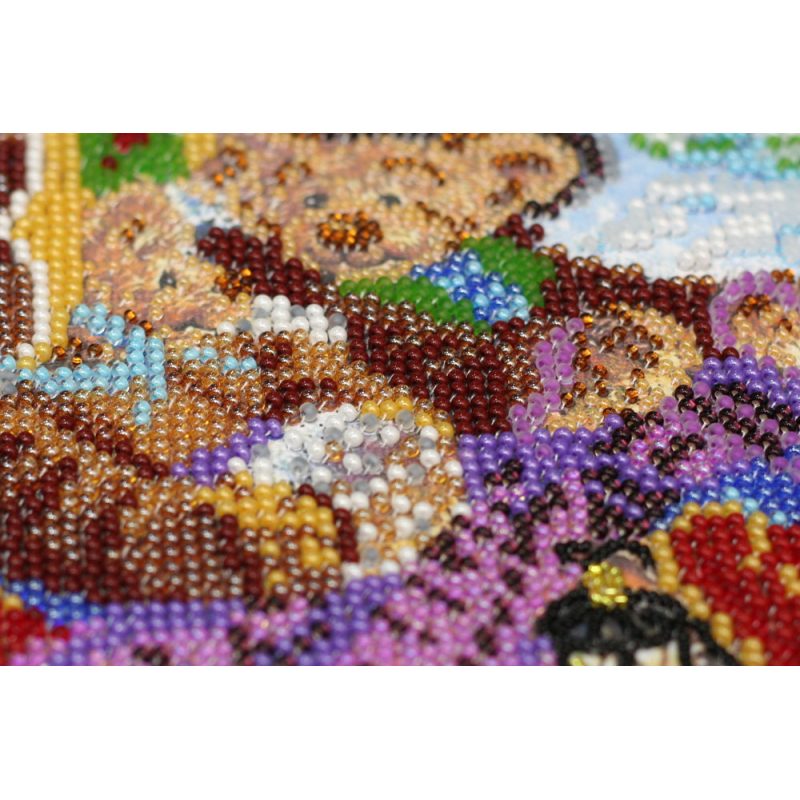 Bead Embroidery Kit on Art Canvas "Rush sled"