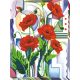 Bead Embroidery Kit on Art Canvas "Morpheus Flowers"