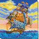 Bead Embroidery Kit on Art Canvas "Under full sail"