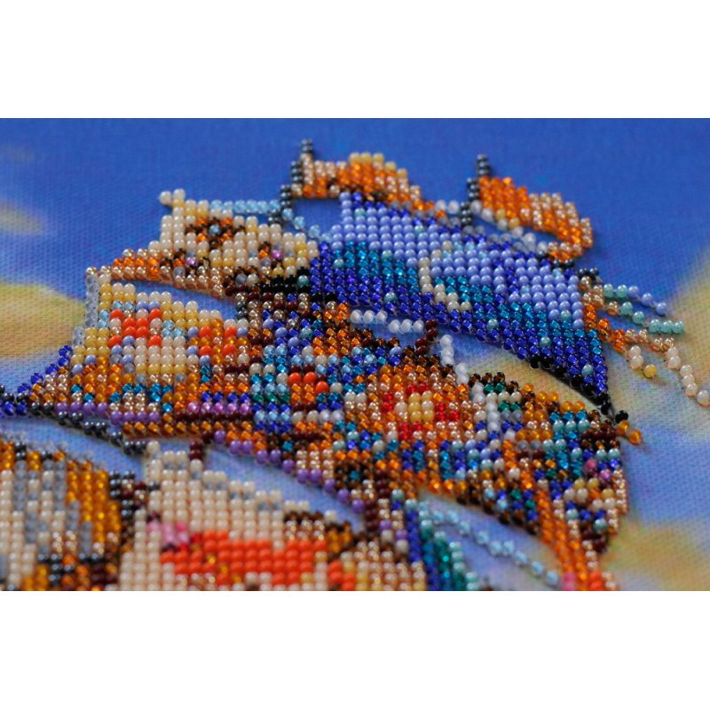 Bead Embroidery Kit on Art Canvas "Under full sail"