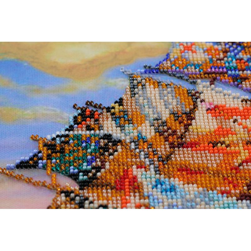 Bead Embroidery Kit on Art Canvas "Under full sail"
