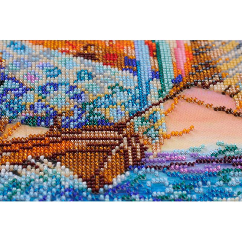 Bead Embroidery Kit on Art Canvas "Under full sail"