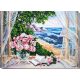 Bead Embroidery Kit on Art Canvas "Sea view"