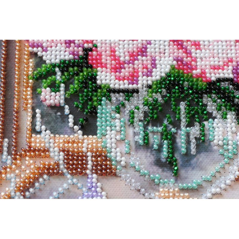 Bead Embroidery Kit on Art Canvas "Sea view"