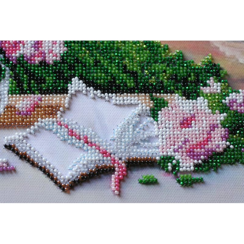 Bead Embroidery Kit on Art Canvas "Sea view"