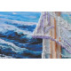 Bead Embroidery Kit on Art Canvas "Sea view"