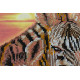 Bead Embroidery Kit on Art Canvas "Zebras"