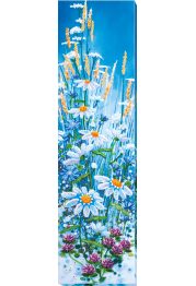 Bead Embroidery Kit on Art Canvas "Chamomile etude (Part 1)"