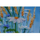 Bead Embroidery Kit on Art Canvas "Chamomile etude (Part 1)"