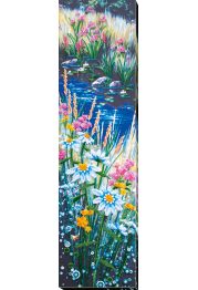 Bead Embroidery Kit on Art Canvas "Chamomile etude (Part 2)"