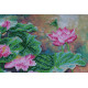 Bead Embroidery Kit on Art Canvas "Lotuses"